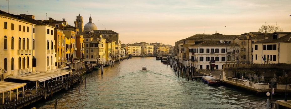 Venice city detail banner image with copy space