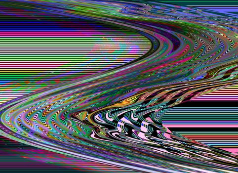 Glitch TV Error background Computer screen and Digital pixel noise abstract design Photo glitch Television signal fail Data decay Colorful noise Retro