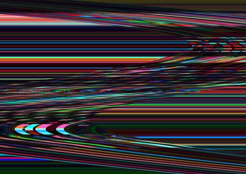 Glitch psychedelic background. Old TV screen error. Digital pixel noise abstract design. Broken pixels glitch. Television signal fail. Technical problem grunge wallpaper. Colorful noise rerto