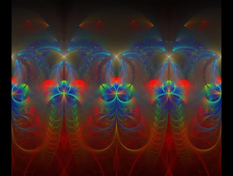 Imaginatory lush fractal texture image abstract background