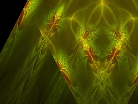 Imaginatory lush fractal texture image abstract background