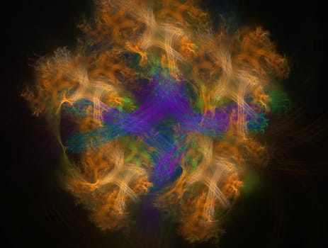 Imaginatory lush fractal texture image abstract background