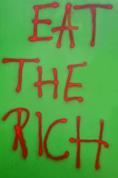 Eat The Rich wall graffitti