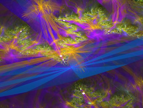 Imaginatory lush fractal texture image abstract background