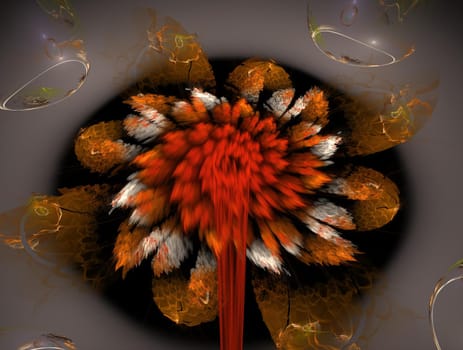 Imaginatory lush fractal texture image abstract background