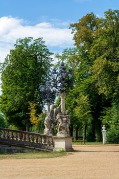 Berlin, Germany - August 17 2019: Sculptures at New Palace in Sanssouci Park, Potsdam, Germany