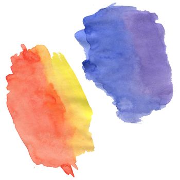 Set of Colorful Watercolor Stains. Collection of Watercolour Spots for Decoration, Poster, Banner, Greeting Cards Design.