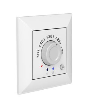 Analog thermostat isolated on white background