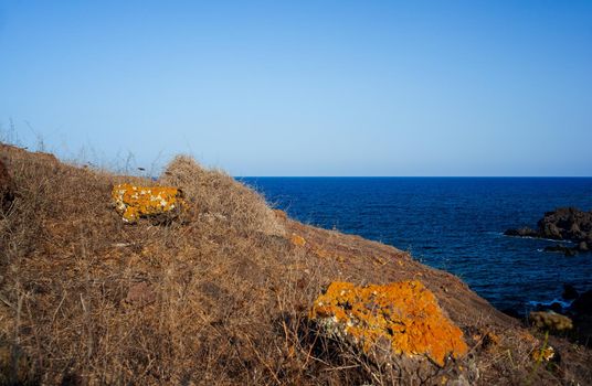 View of the Linosa sea, Sicily. Italy