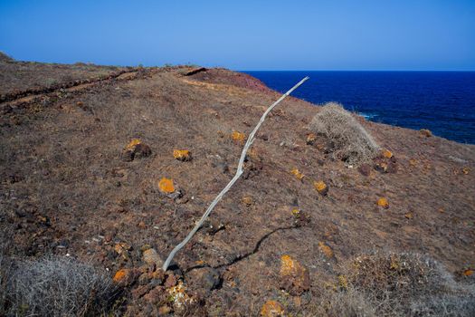 View of the Linosa sea, Sicily. Italy