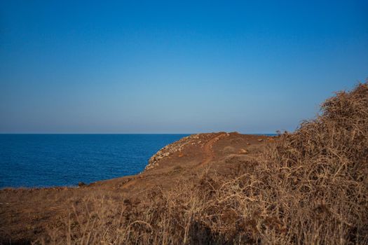 View of the Linosa sea, Sicily. Italy