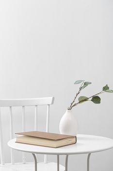 front view table with book vase. Resolution and high quality beautiful photo