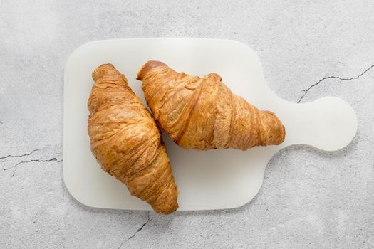 top view delicious croissants. Resolution and high quality beautiful photo
