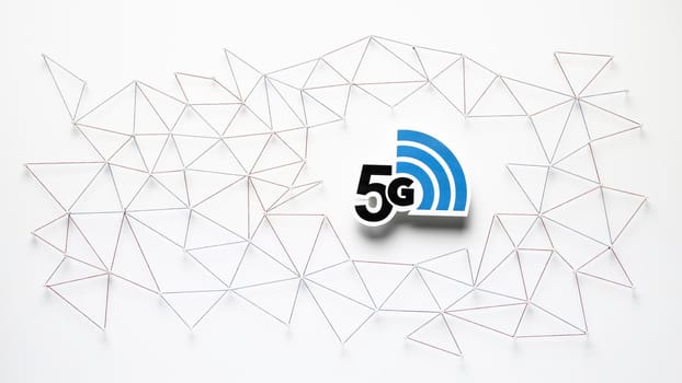 top view 5g internet communication. Resolution and high quality beautiful photo