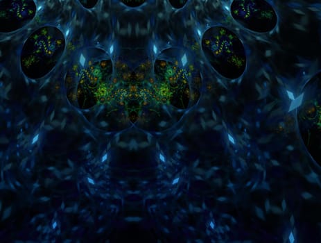 Imaginatory lush fractal texture image abstract background
