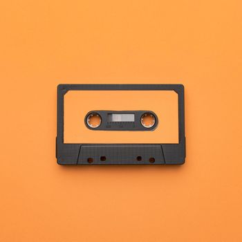 vintage cassette tape orange background. Resolution and high quality beautiful photo
