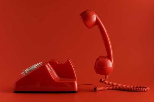 front view retro telephone. Resolution and high quality beautiful photo