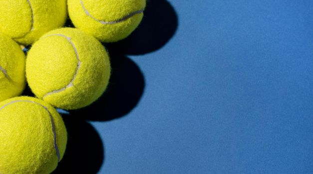 top view tennis balls with copy space. Resolution and high quality beautiful photo