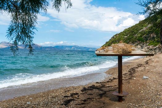 Little sesi beach. It is a small beach in Attica, Greece.