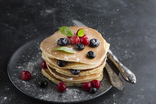 high angle pancakes arrangement. Resolution and high quality beautiful photo