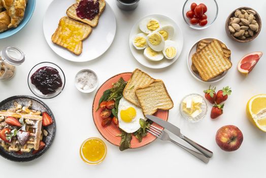 delicious breakfast meal composition. Resolution and high quality beautiful photo