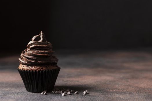 front view cupcake with copy space. Resolution and high quality beautiful photo