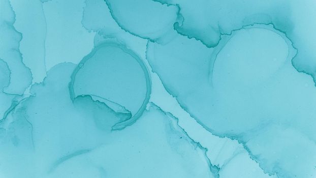 Green Pastel Fluid Water. Blue Ocean Creative Abstraction. Watercolor Color Wallpaper. Pastel Flow Liquid. Blue Sea Modern Abstraction. Contemporary Paint Wallpaper. Ink Stains Pattern.