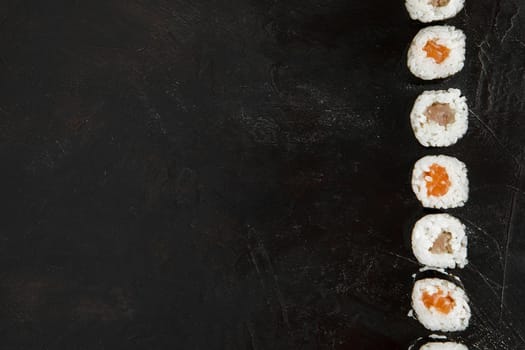 top view delicious sushi with copy space. Resolution and high quality beautiful photo