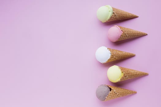 ice cream cones with copy space. Resolution and high quality beautiful photo
