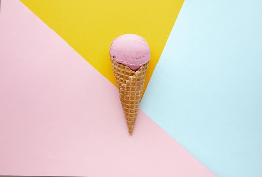 flat lay ice cream cone. Resolution and high quality beautiful photo