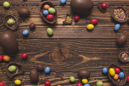 easter sweets wooden background. Resolution and high quality beautiful photo