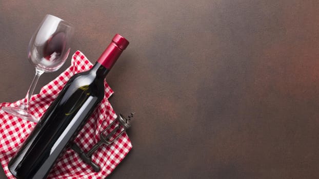vintage background with red bottle wine. Resolution and high quality beautiful photo
