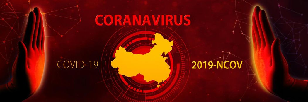 Dangerous corona virus, SARS pandemic risk concept. 3D illustration