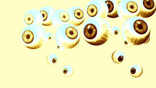 3d illustration - Eyes Ball on abstract backround