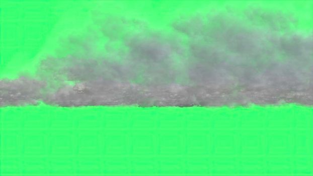 3d illustration - Clouds effect on green screen