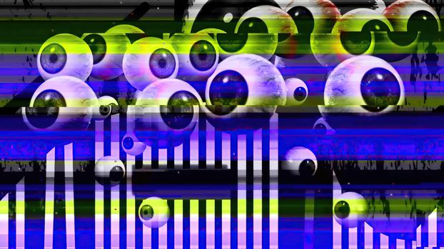 3d illustration - Digital Tv Bad Signal Transmission 