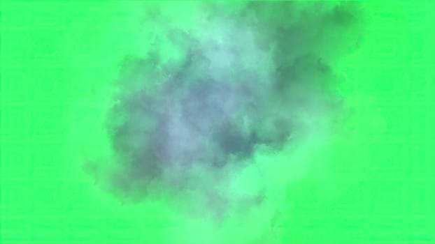 3d illustration - Clouds effect on green screen