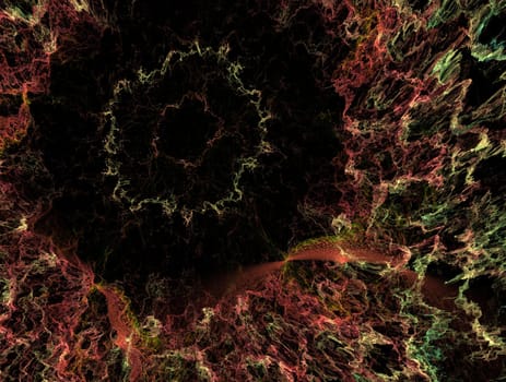 Imaginatory lush fractal texture image abstract background