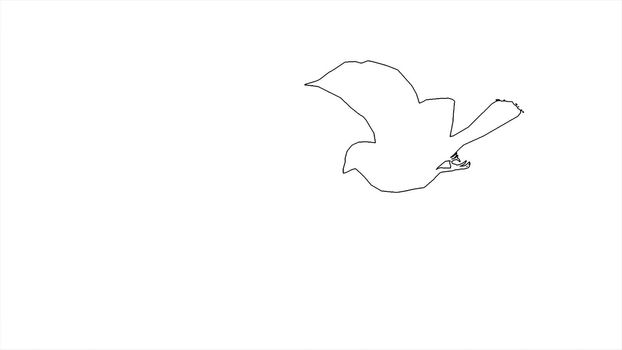 3d illustration - sparrow birds flying, separated on a white screen