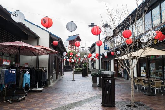 Street view of china town in Los Angeles, California, USA