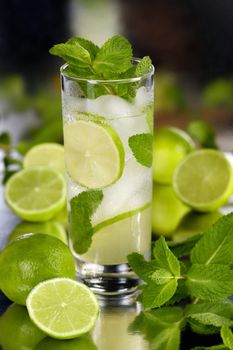 Refreshing organic Mojito cocktail made from fresh lime, white rum combined with fresh juice and mint. This is the perfect cocktail for summer days.