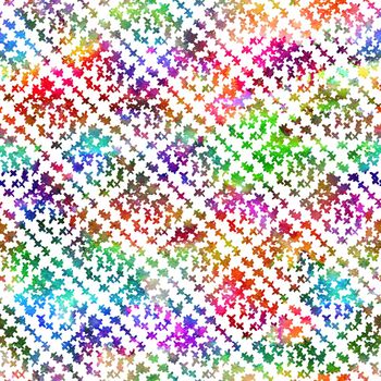 Brush Stroke Plaid Geometric Grung Pattern Seamless in Rainbow Color Check Background. Gunge Collage Watercolor Texture for Teen and School Kids Fabric Prints Grange Design with lines.