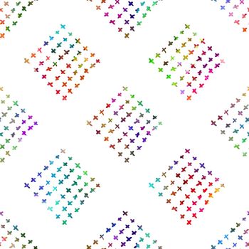 Brush Stroke Plaid Geometric Grung Pattern Seamless in Rainbow Color Check Background. Gunge Collage Watercolor Texture for Teen and School Kids Fabric Prints Grange Design with lines.