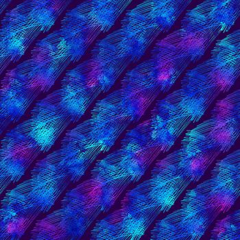 Brush Stroke Line Stripe Geometric Grung Pattern Seamless in Blue Color Background. Gunge Collage Watercolor Texture for Teen and School Kids Fabric Prints Grange Design with lines.