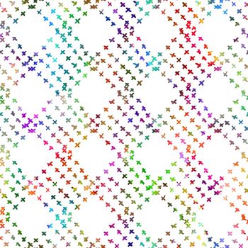 Brush Stroke Plaid Geometric Grung Pattern Seamless in Rainbow Color Check Background. Gunge Collage Watercolor Texture for Teen and School Kids Fabric Prints Grange Design with lines.