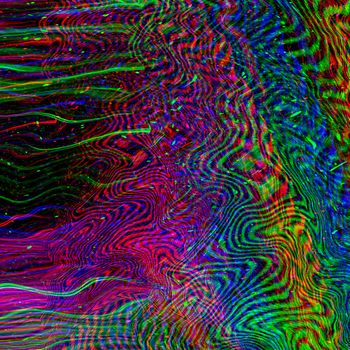 Glitch Space background. Old TV screen error. Digital pixel noise abstract design. Photo glitch. Television signal fail. Technical problem grunge wallpaper. Colorful noise. Broken monitor