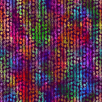 Brush Stroke Geometric Grung Pattern Seamless in Rainbow Color Background. Gunge Collage Watercolor Texture for Teen and School Kids Fabric Prints Grange Design.