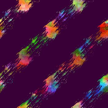 Brush Stroke Line Stripe Geometric Grung Pattern Seamless in Rainbow Color Background. Gunge Collage Watercolor Texture for Teen and School Kids Fabric Prints Grange Design with lines.