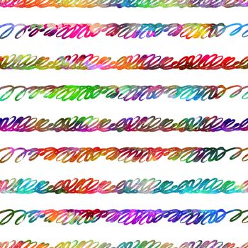 Brush Stroke Line Stripe Geometric Grung Pattern Seamless in Rainbow Color Background. Gunge Collage Watercolor Texture for Teen and School Kids Fabric Prints Grange Design with lines.