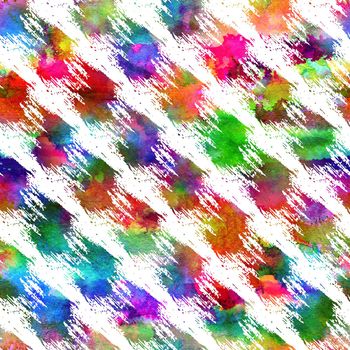 Brush Stroke Line Stripe Geometric Grung Pattern Seamless in Rainbow Color Background. Gunge Collage Watercolor Texture for Teen and School Kids Fabric Prints Grange Design with lines.